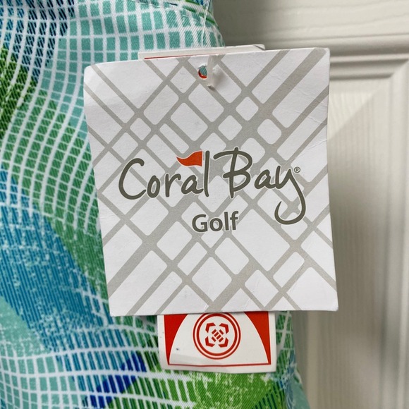 Coral Bay Geo Print Skort Womens 12 Blue Green White Tennis Golf - Picture 7 of 10